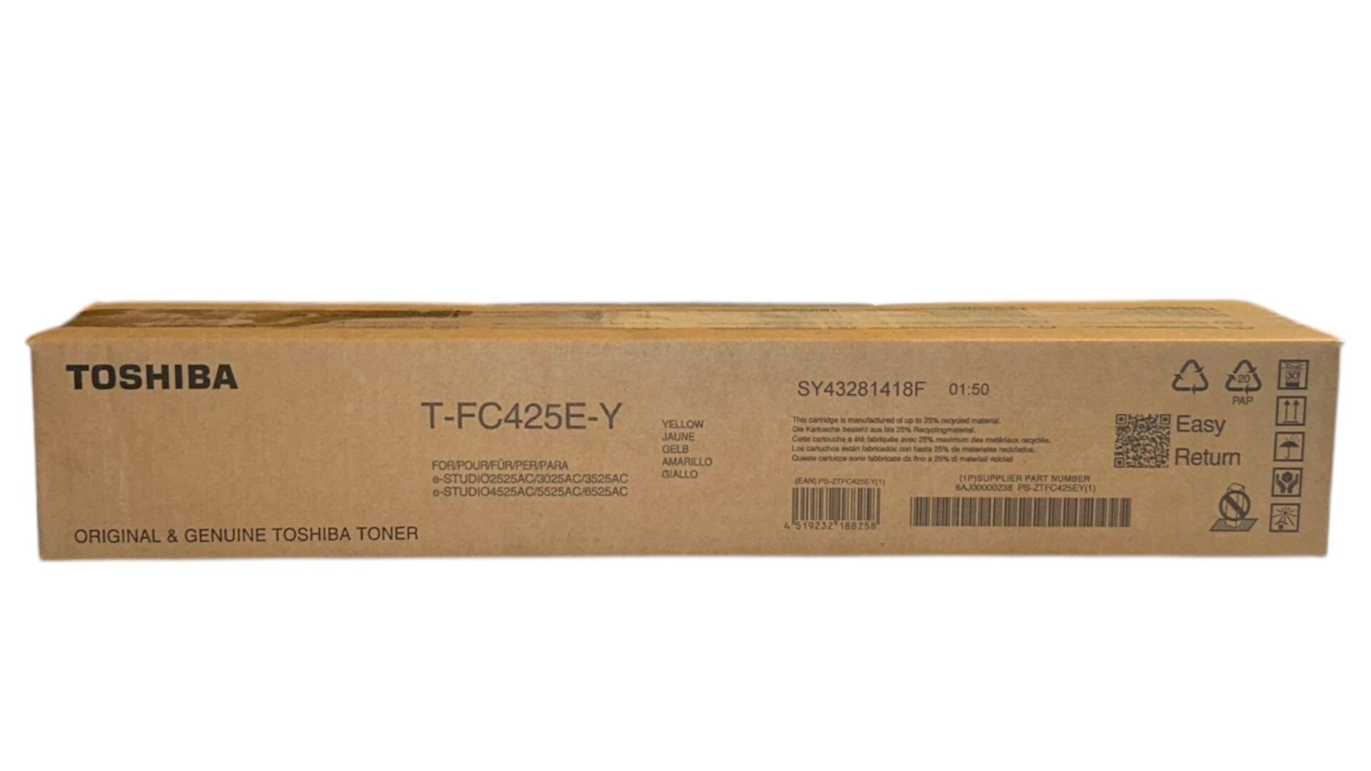 Toshiba T-FC425E-Y Orijinal Sarı Toner E-Studio 2020 2021 2520 2525 3025 4525