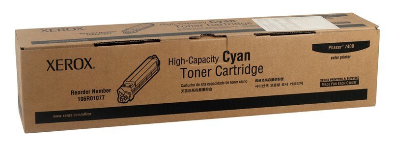 Xerox Phaser 7400 Orjinal Mavi Toner (106R01077) (18k)