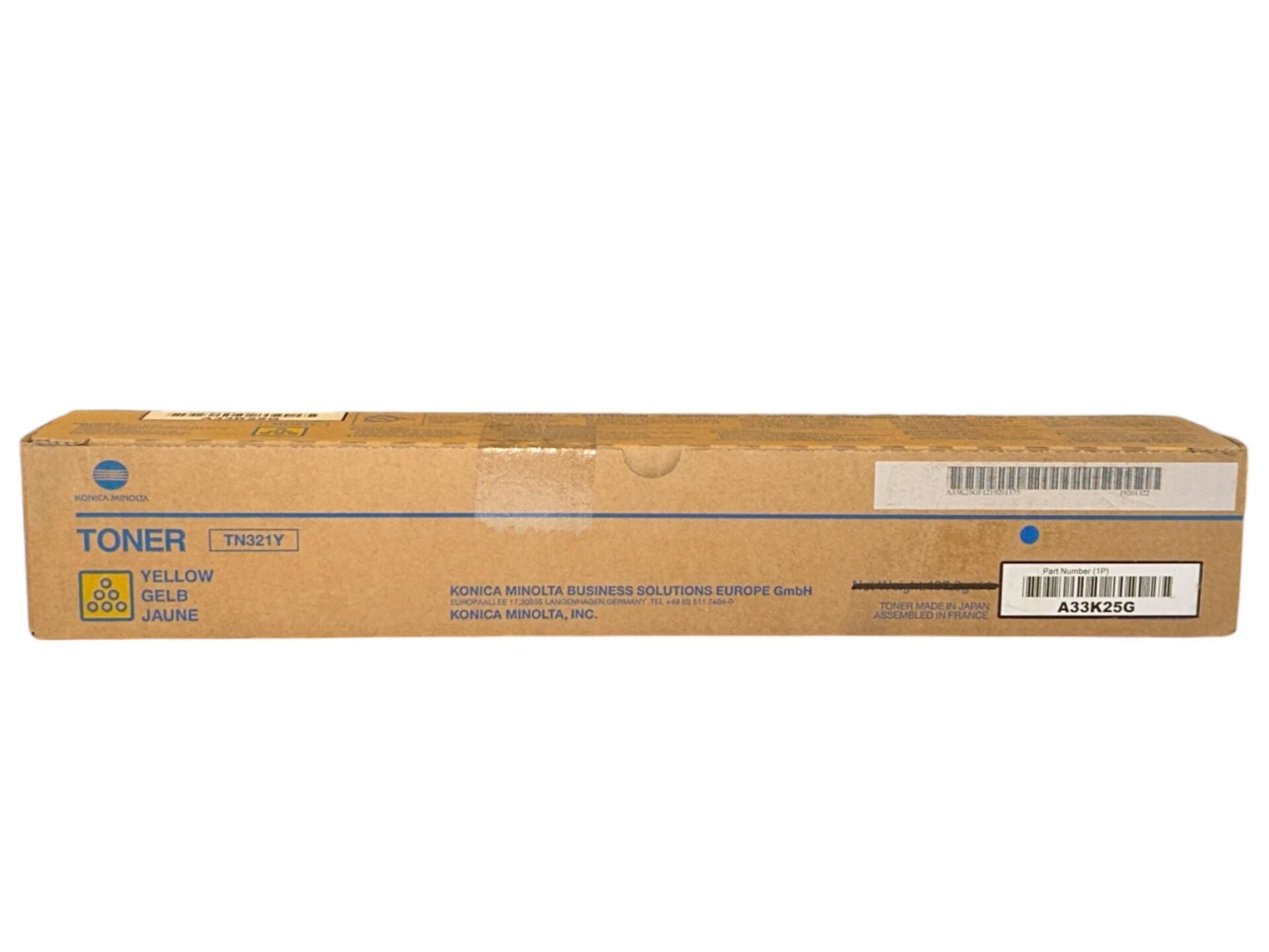 Minolta TN-321 Orjinal Sarı Lower Toner Bizhub C224 C284 C364 A33K25G