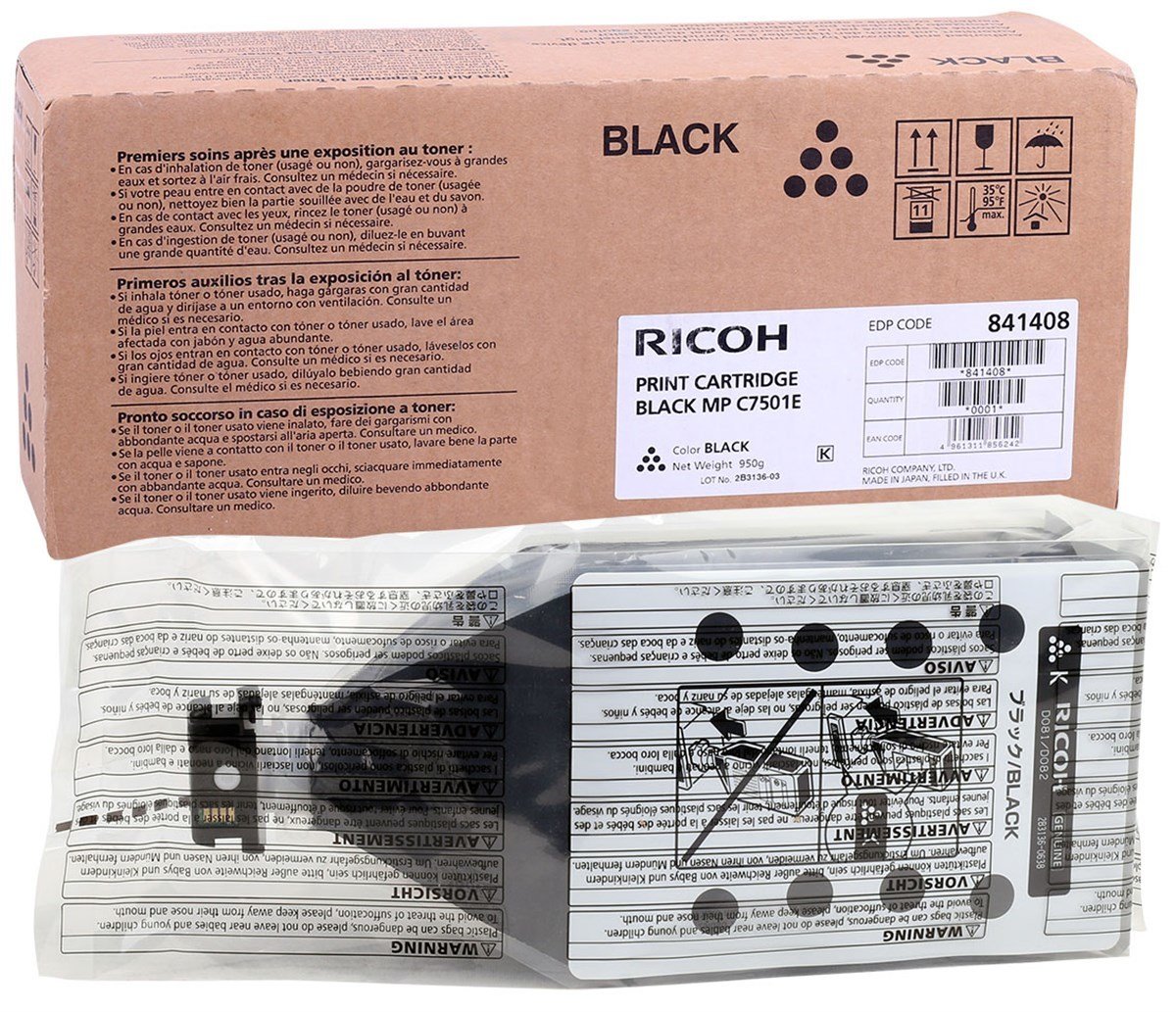 Ricoh MP-C 7501 Orjinal Siyah Toner MP-C 6501-7570 (842073-841365-841408)