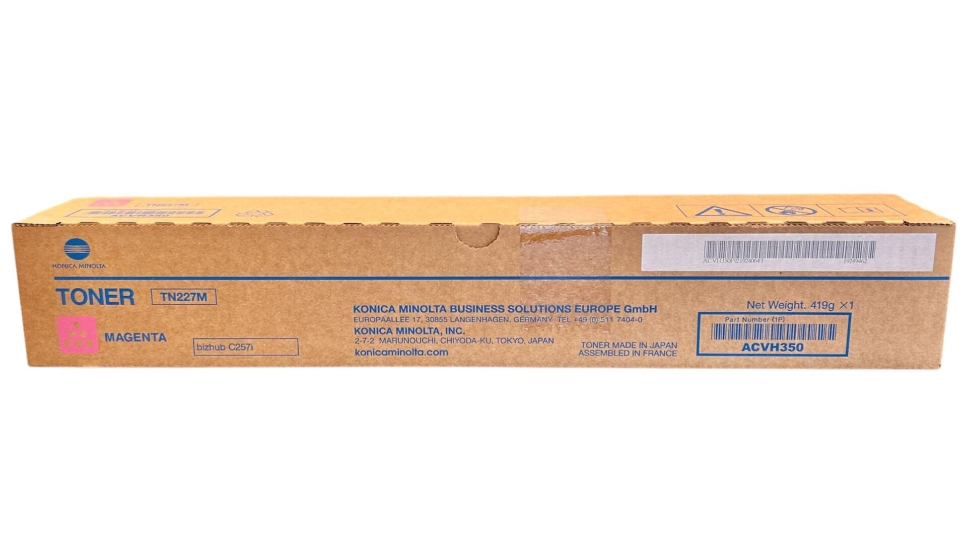 Minolta TN-227 Orijinal Kırmızı Toner  Bizhub C-257i   ACVH350