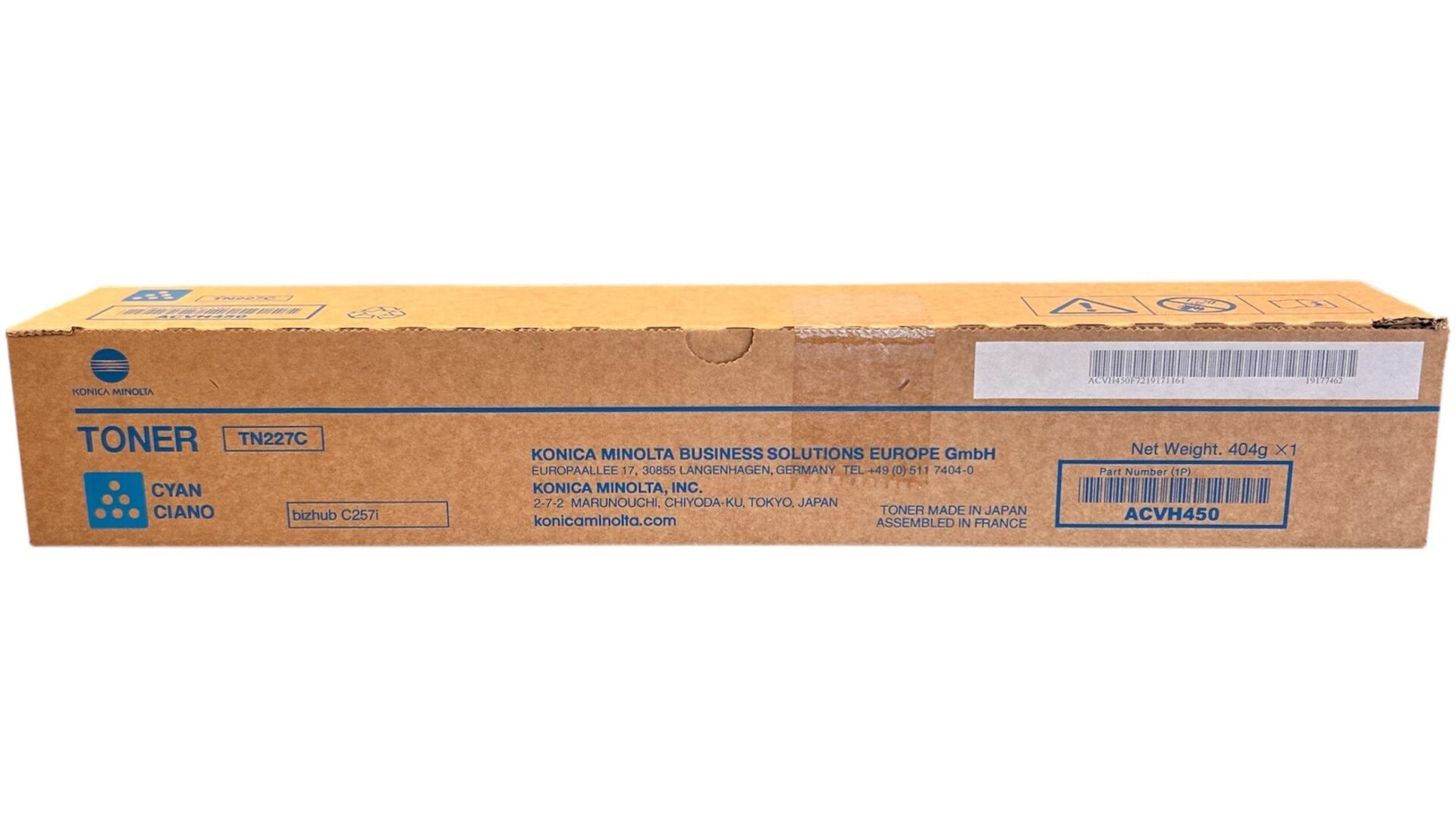 Minolta TN-227 Orijinal Mavi Toner  Bizhub C-257i   ACVH450