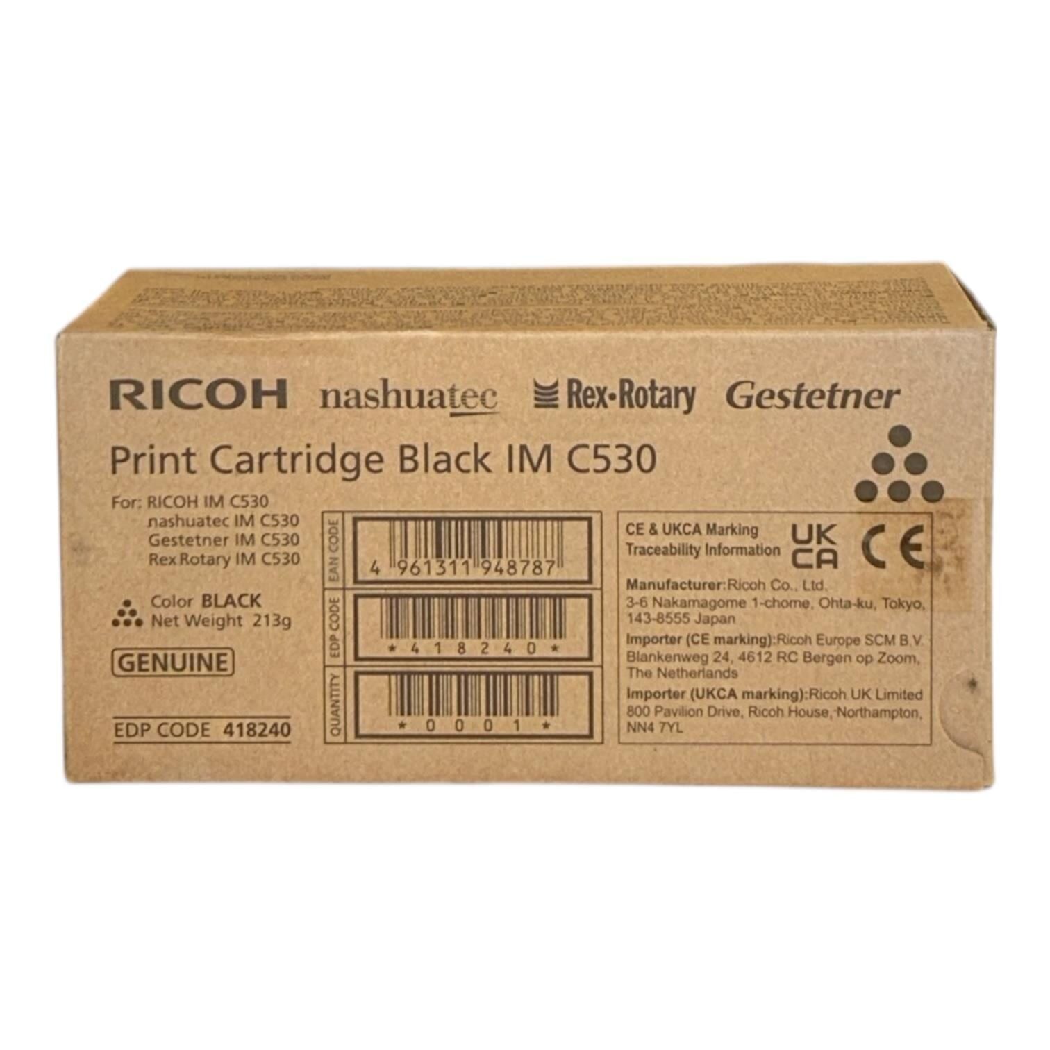 Ricoh IM C530 Orijinal Siyah Toner 418240