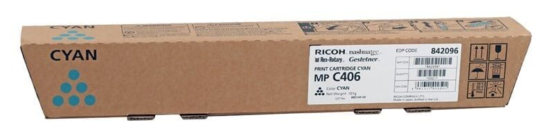Ricoh MP-C 306 C406 Orijinal Mavi Toner C307 C407 842096