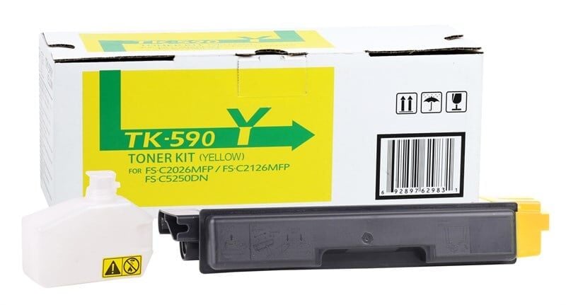 Kyocera Mita TK-590 Smart Sarı Toner FS-C -2026 -2126 -2526 -6026 -6526