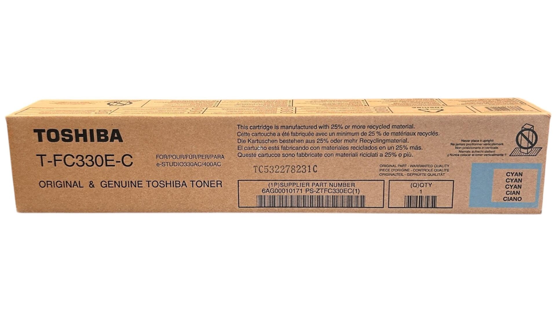 Toshiba T-FC330E-C Orijinal Mavi Toner E-Studio 330AC 400AC
