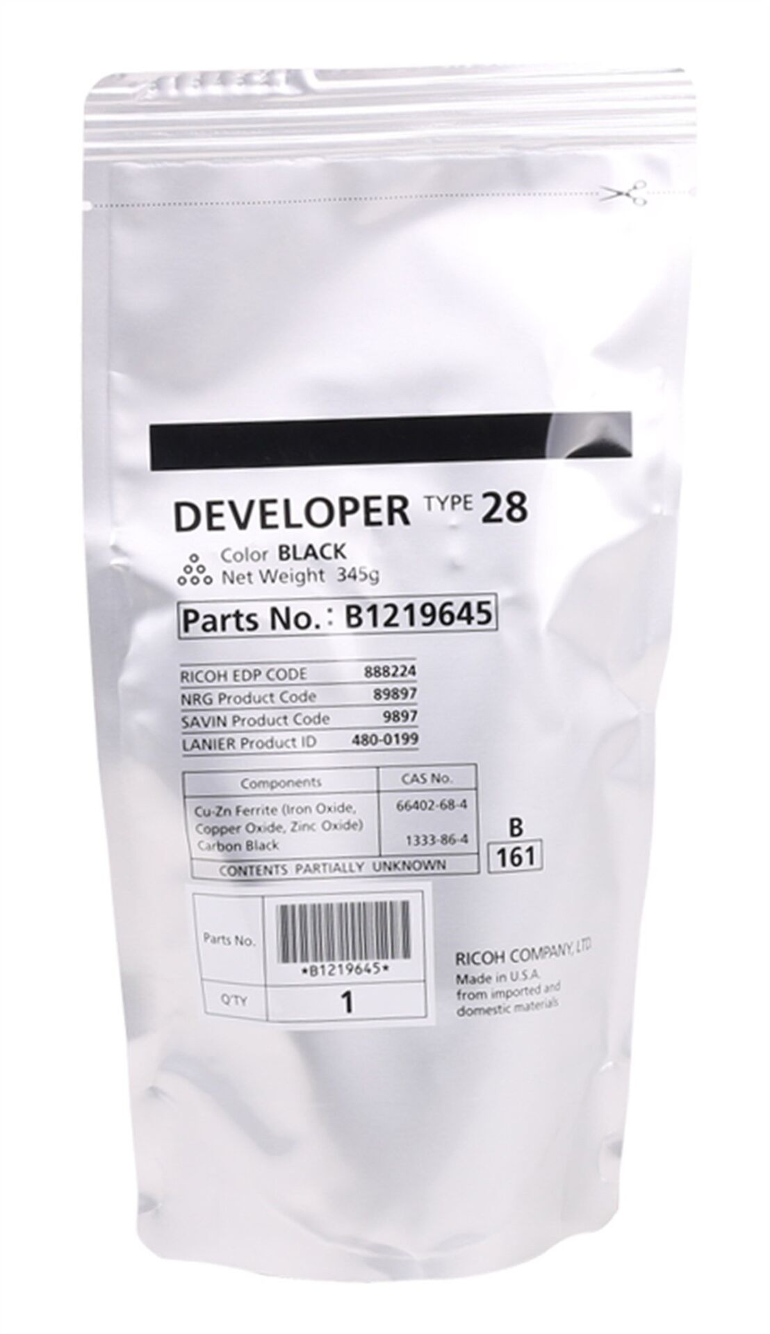 Ricoh TYPE-19 TYPE-28 Orijinal Developer Aficio 2015 2018 2020 MP-2000 2501 3352