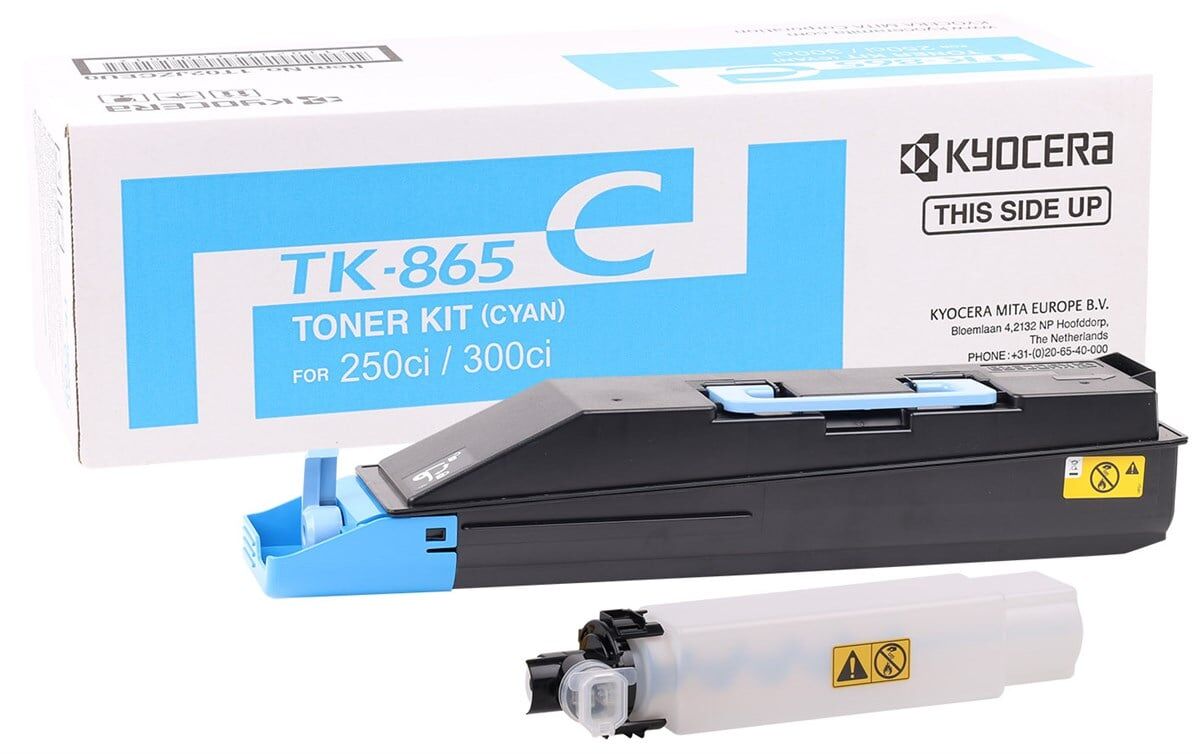Kyocera Mita TK-865 Orjinal Mavi Toner Taskalfa-250ci -300ci