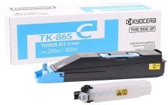 Kyocera Mita TK-865 Orjinal Mavi Toner Taskalfa-250ci -300ci