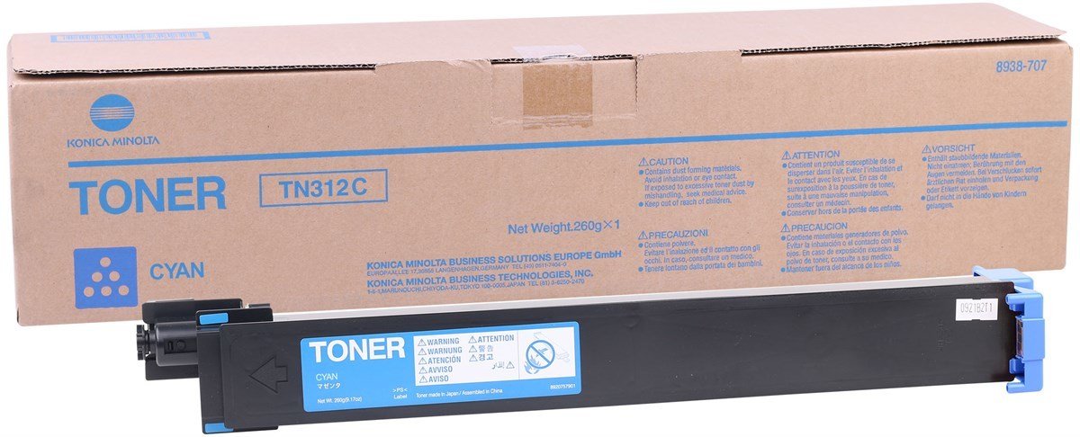 Minolta TN-312 Orjinal Mavi Toner Bizhub C300 C352 8938-708