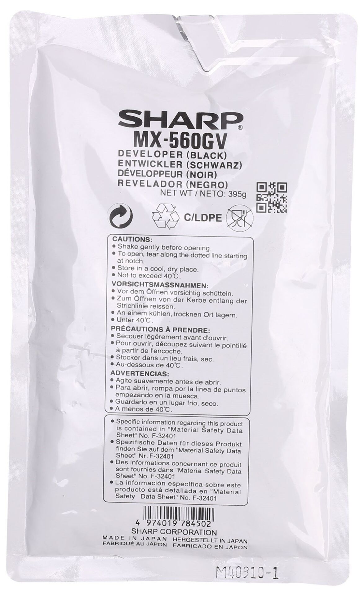 Sharp MX-560GV Orjinal Developer MX M364  M365  M464  M465  M564  M565