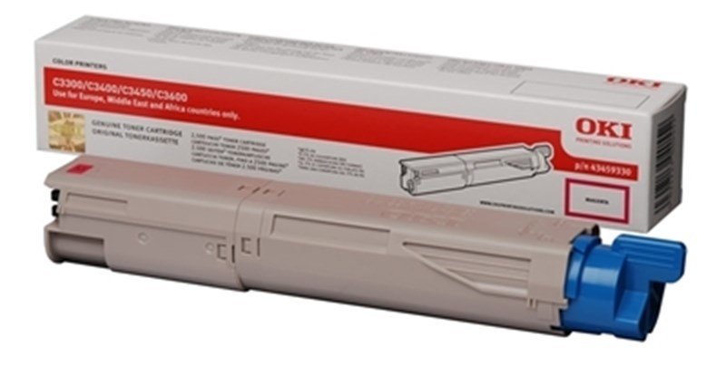 Oki Toner Kırmızı C3300-3400-3450-3600(43459346)(2500 Sayfa)