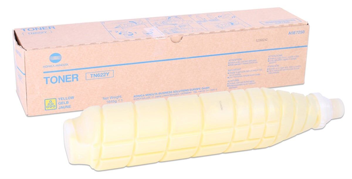 Minolta TN-622 Orjinal Sarı Bizhub C-1085 C-1100 C-6085 A5E7250 1.645g.