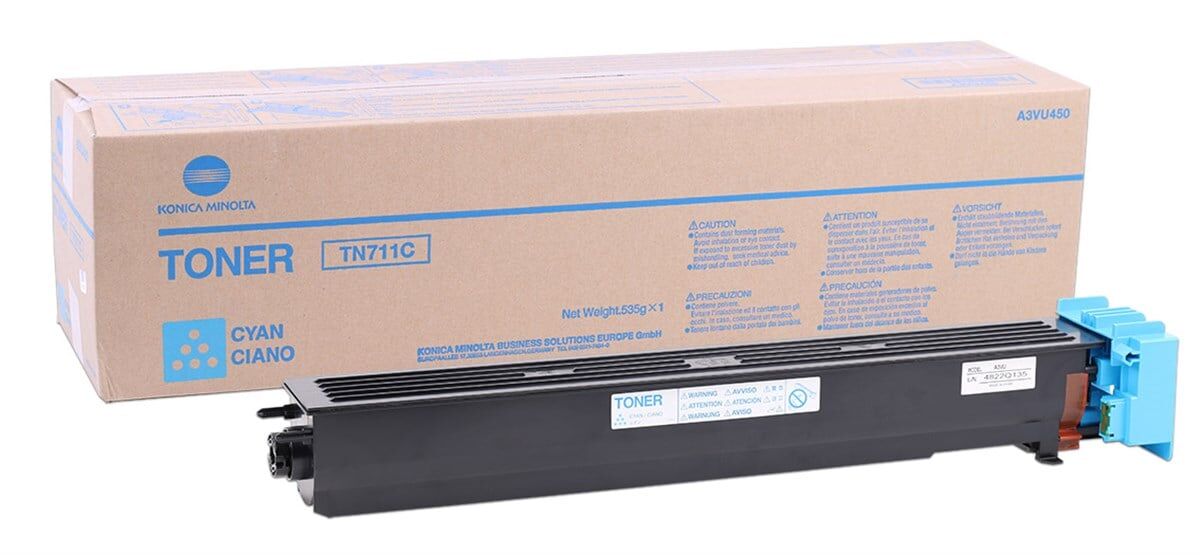 Minolta TN-711 Orjinal Mavi Toner Bizhub C-654  C-754