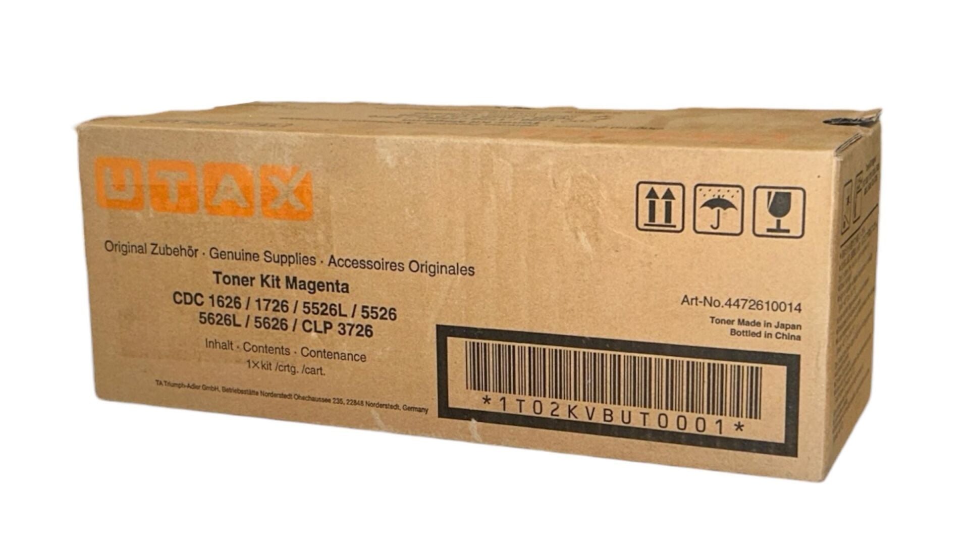 Utax CDC 1626 1726 3726 Orijinal Kırmızı Toner Triumph Adler DCC 5526 6526